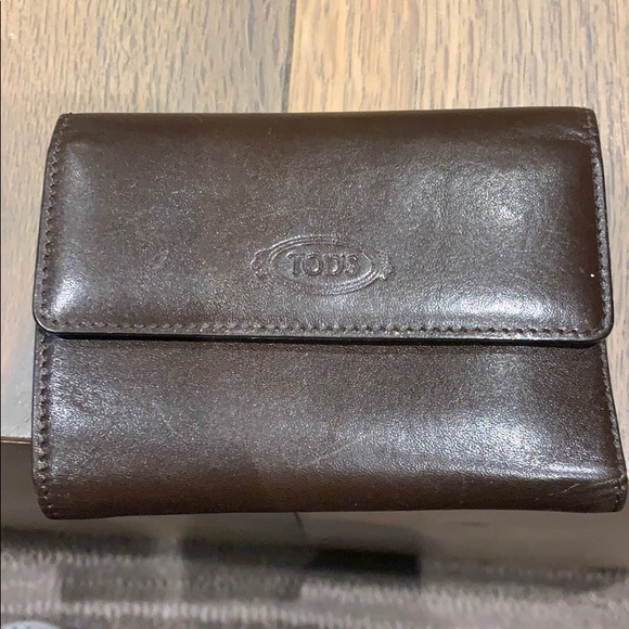Tod's Handbags - Tods Brown Leather Tri-Fold Wallet
